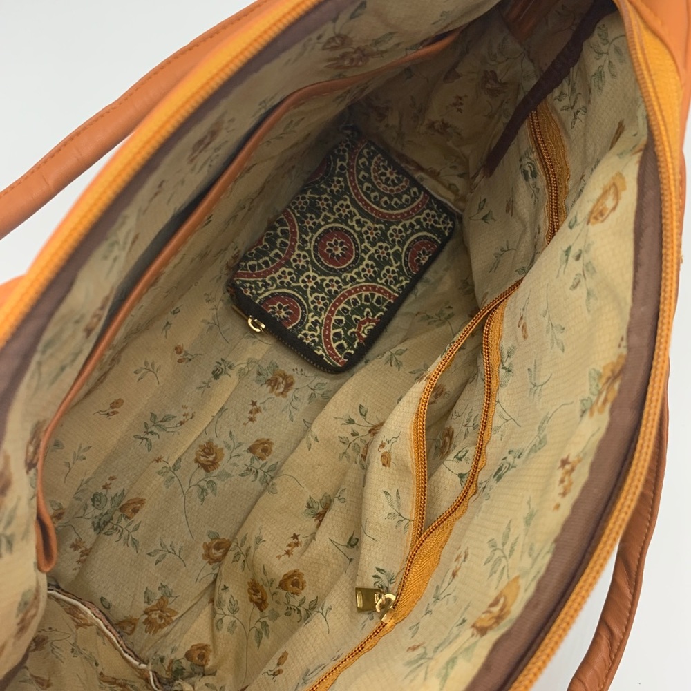 Kantha Stitch Cotton Satchel And Wallet Set - Picture 6 of 7